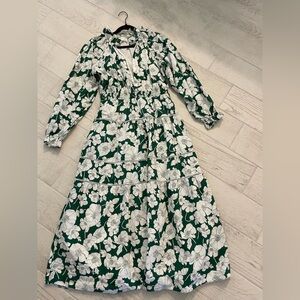 Hyacinth House green and white floral dress